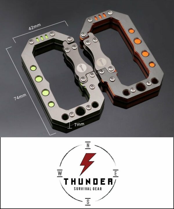 EDC Survival Carabiner HEAVY DUTY Keychain - Image 2