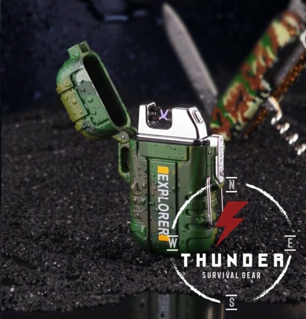 Thunder Explorer Dual Arc Plasma Lighter Windproof Waterproof