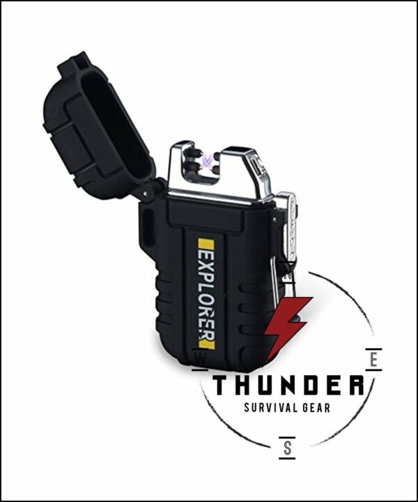 Thunder Explorer Dual Arc Plasma Lighter Windproof Waterproof