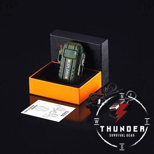 Thunder EXPLORER Dual Arc Plasma Lighter WINDPROOF WATERPROOF